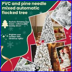 6Ft Snow Flocked Artificial Christmas Tree White Frosted Pine Tree&752Branch Tip 6Ft Snow Flocked Artificial Christmas Tree White Frosted Pine Tree&752Branch Tip