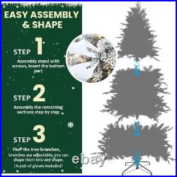 6Ft Snow Flocked Artificial Christmas Tree White Frosted Pine Tree&752Branch Tip 6Ft Snow Flocked Artificial Christmas Tree White Frosted Pine Tree&752Branch Tip
