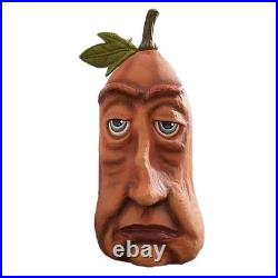 6PCS 3D Lifelike Halloween Resin Expressive Pumpkins Face Horror Outdoor Decor