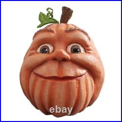 6PCS 3D Lifelike Halloween Resin Expressive Pumpkins Face Horror Outdoor Decor