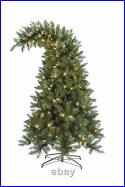 6.5FT Holiday Time Artificial Christmas Bent Tree Prelit With 300 Warm LED