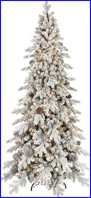 6.5Ft Prelit Snow Flocked Christmas Tree Artificial Frosted Fraser Fir&700 light 6.5Ft Prelit Snow Flocked Christmas Tree Artificial Frosted Fraser Fir&700 light
