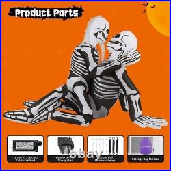 6.5 FT Long Halloween Inflatables Skeleton Blow Up Yard Cuddling Couple Lovers