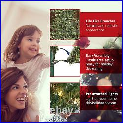 6.5 Foot Pre-Lit Flocked Bennington Fir Artificial Christmas Tree with 350 UL Li 6.5 Foot Pre-Lit Flocked Bennington Fir Artificial Christmas Tree with 350 UL Li
