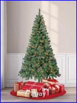 6.5' Pre-Lit Madison Pine Green Artificial Christmas Tree with Color-Changing