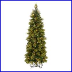 6.5 ft PreLit Carolina Pine Slim Artificial Christmas Tree, 350 Clear Lights