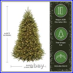 6.5 ft PreLit Dunhill Fir Artificial Christmas Tree, 650 Warm White LED Light