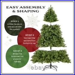 6.5 ft PreLit Dunhill Fir Artificial Christmas Tree, 650 Warm White LED Light
