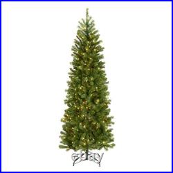 6.5 ft Pre-Lit Downswept Douglas Fir Slim Artificial Christmas Tree, 300 LED