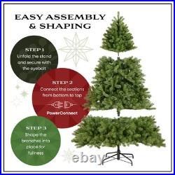 6.5 ft Pre-Lit Downswept Douglas Fir Slim Artificial Christmas Tree, 300 LED