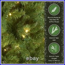 6.5 ft Pre-Lit Downswept Douglas Fir Slim Artificial Christmas Tree, 300 LED