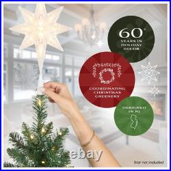 6.5 ft Pre-Lit Downswept Douglas Fir Slim Artificial Christmas Tree, 300 LED