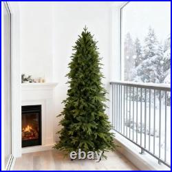 6.5 ft Slim Pencil Skinny Artificial Christmas Tree with 2142 PE PVC Branch Tip
