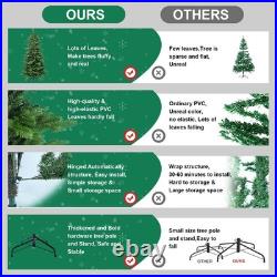 6.5 ft Slim Pencil Skinny Artificial Christmas Tree with 2142 PE PVC Branch Tip