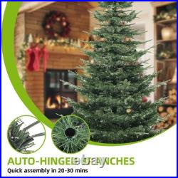 6.5ft Pre-Lit Artificial Aspen Fir Artificial Christmas Tree with 900 Branch Tips