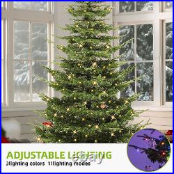 6.5ft Pre-Lit Aspen Fir Christmas Tree withDiamond Accents, 900 PE&PVC Branch Tips