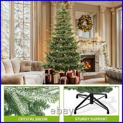 6.5ft Pre-Lit Aspen Fir Christmas Tree withDiamond Accents, 900 PE&PVC Branch Tips