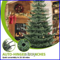 6.5ft Pre-Lit Aspen Fir Christmas Tree withDiamond Accents, 900 PE&PVC Branch Tips