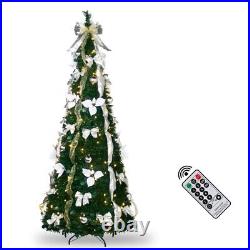6/6.5FT Pull up Christmas Tree Prelit with 200 LED Lights for Xmas Holiday Decor 6/6.5FT Pull up Christmas Tree Prelit with 200 LED Lights for Xmas Holiday Decor