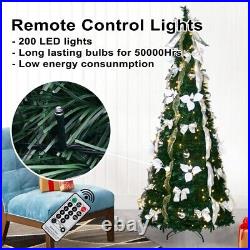 6/6.5FT Pull up Christmas Tree Prelit with 200 LED Lights for Xmas Holiday Decor 6/6.5FT Pull up Christmas Tree Prelit with 200 LED Lights for Xmas Holiday Decor