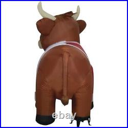 6'6 LED Fuzzy Plush Highlander Cow In Santa Jacket Inflatable Christmas Decor 6'6 LED Fuzzy Plush Highlander Cow In Santa Jacket Inflatable Christmas Decor