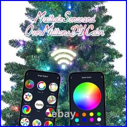 6/7/9FT Pre-Lit Artificial Christmas Tree withApp-Controlled Multi-Color RGB Light 6/7/9FT Pre-Lit Artificial Christmas Tree withApp-Controlled Multi-Color RGB Light