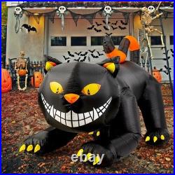 6 FT Halloween Inflatables Outdoor Black Cat With Shakable Head Blow Up Yard Décor 6 FT Halloween Inflatables Outdoor Black Cat With Shakable Head Blow Up Yard Décor