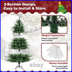 6 FT Pre-Lit Artificial Christmas Tree Hinged 788 Branch Tips, 280 LED Lights