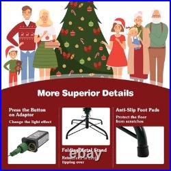 6 FT Pre-Lit Artificial Christmas Tree Hinged 788 Branch Tips, 280 LED Lights