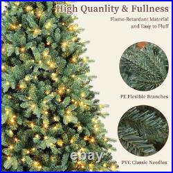 6 FT Prelit Artificial Christmas Tree & 350 light 1390 PE/PVC Branches tips NEW