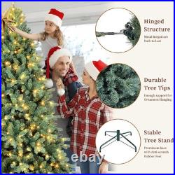 6 FT Prelit Artificial Christmas Tree & 350 light 1390 PE/PVC Branches tips NEW