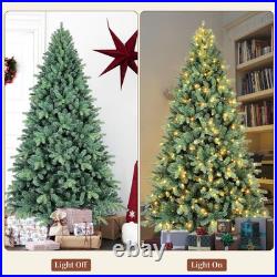 6 FT Prelit Artificial Christmas Tree & 350 light 1390 PE/PVC Branches tips NEW