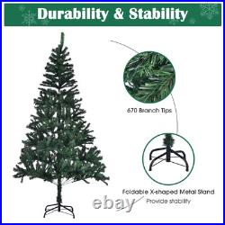 6 Ft Artificial Christmas Tree with 66FT 200 LED Fairy Lights Home Party Decor 6 Ft Artificial Christmas Tree with 66FT 200 LED Fairy Lights Home Party Decor