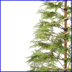 6 Ft Artificial Full Christmas Tree Includes LED Lights & Metal Stand Xmas Decor