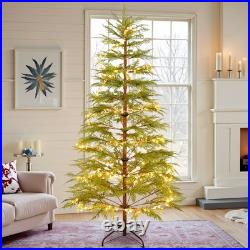 6 Ft Artificial Full Christmas Tree Includes LED Lights & Metal Stand Xmas Decor