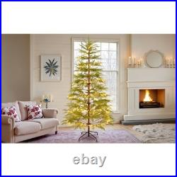 6 Ft Artificial Full Christmas Tree Includes LED Lights & Metal Stand Xmas Decor
