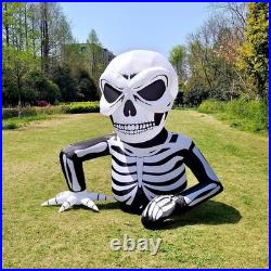 6 Ft Halloween Inflatable Half Body Skeleton Skull Decorations, Day of The De