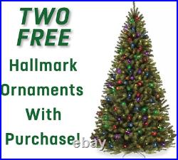 6 Ft Pre-Lit Premium Green Blue Fir Artificial Christmas Tree, Multi Color LEDs