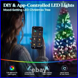 6 Ft Prelit Christmas Tree with 233 LED Lights, App Control, Slim Pencil Christm