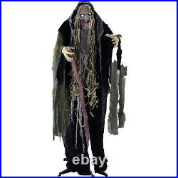 6-Ft Talking Lighted Animatronic Witch Free Standing Decoration Life Size Statue