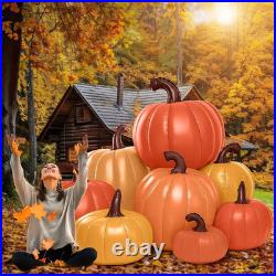 6 Ft Tall Fall Thanksgiving Pumpkin Inflatable Decorations with Build-In Leds Fa