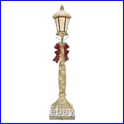 6' Lighted Warm White LED Gold Christmas Lamp Post Outdoor Lawn Holiday Decor