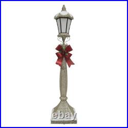 6' Lighted Warm White LED Gold Christmas Lamp Post Outdoor Lawn Holiday Decor