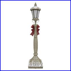 6' Lighted Warm White LED Gold Christmas Lamp Post Outdoor Lawn Holiday Decor