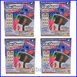 6-PACK Star Shower Ultra 9 Holiday 9-Pattern Christmas Projector Light w Remote