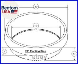 6 Pack 20 Tree & Shrub Watering Rings Deep Root Irrigation Basin with Solid O