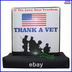 6' Self-Inflatable Lighted Patriotic/Memorial Day Thank a Vet Sign Yard Decor 6' Self-Inflatable Lighted Patriotic/Memorial Day Thank a Vet Sign Yard Decor