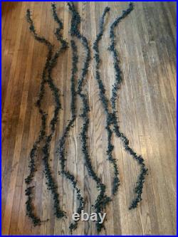 6 Strands Pottery Barn Green Beaded Glass Pepperberry Garland Vintage