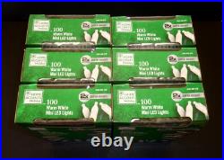 6 boxes Home Accents Super-Bright 100 Warm White Mini LED Lights STEADY LIT NEW