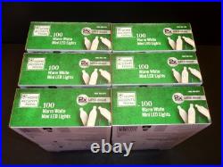 6 boxes Home Accents Super-Bright 100 Warm White Mini LED Lights STEADY LIT NEW